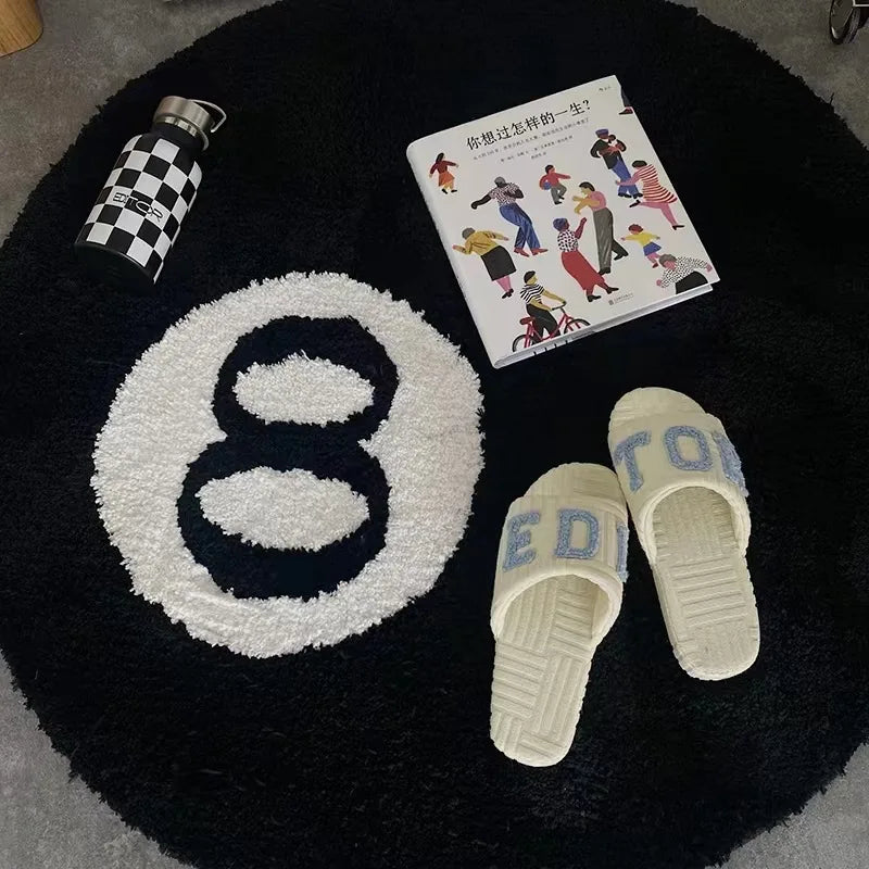 Halloween 8-Ball Round Accent Rug