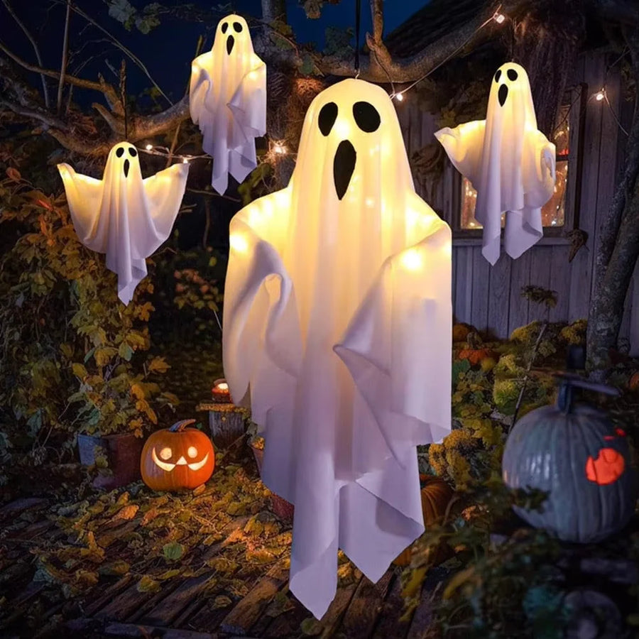 LED Hanging Ghost Halloween Decoration