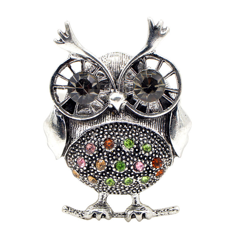 Diamond Cute Owl Vintage Brooch - product image 7