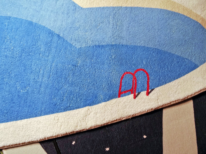 Heart Shaped Mini Pool Art Romantic Rug - product image 4