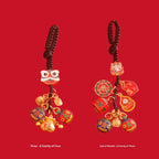 Vintage Sand Gold Pixiu Car Keychain - product image 3