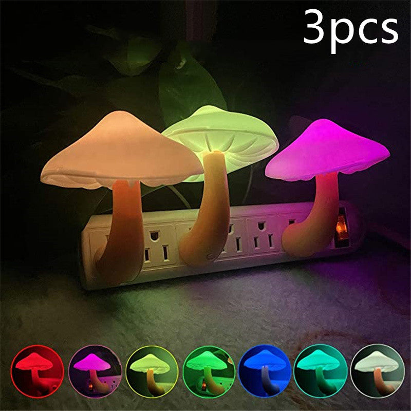 Mushroom Plug-In LED Sensor Night Light