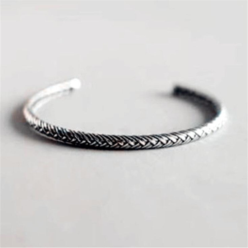 S925 Sterling Silver Vintage Serpentine Twist Woven Bracelet - product image 5