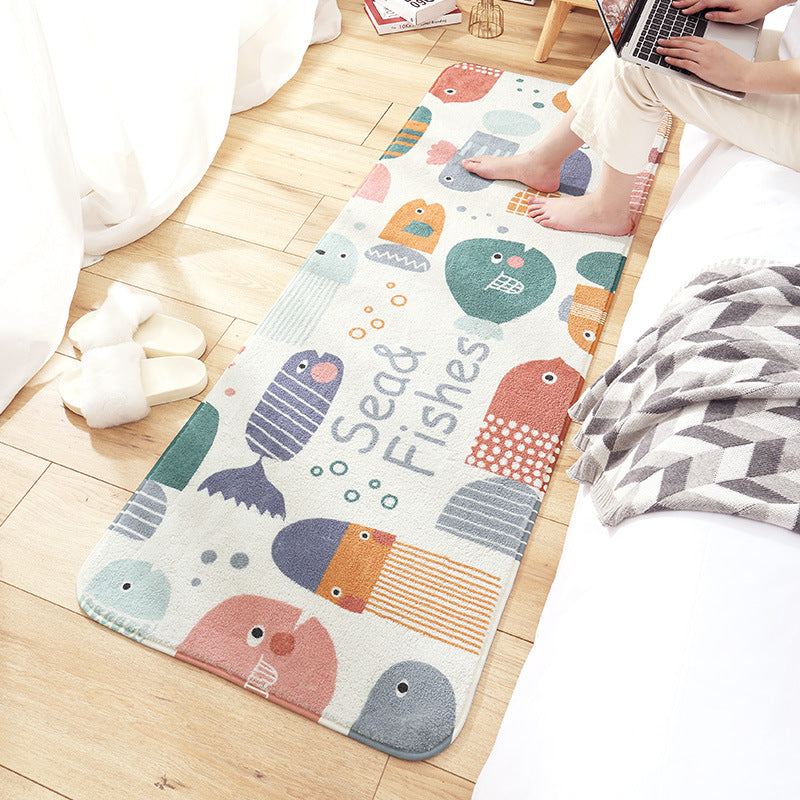 Bedroom Bedside Blanket Long Bed Cartoon Rug Bathtub Non-Slip Mat