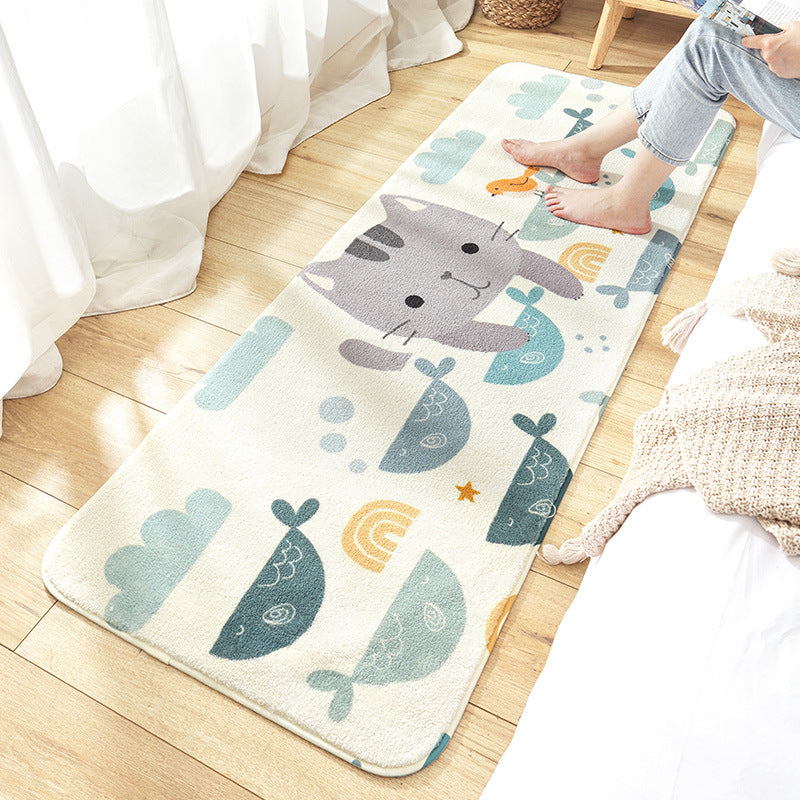 Bedroom Bedside Blanket Long Bed Cartoon Rug Bathtub Non-Slip Mat