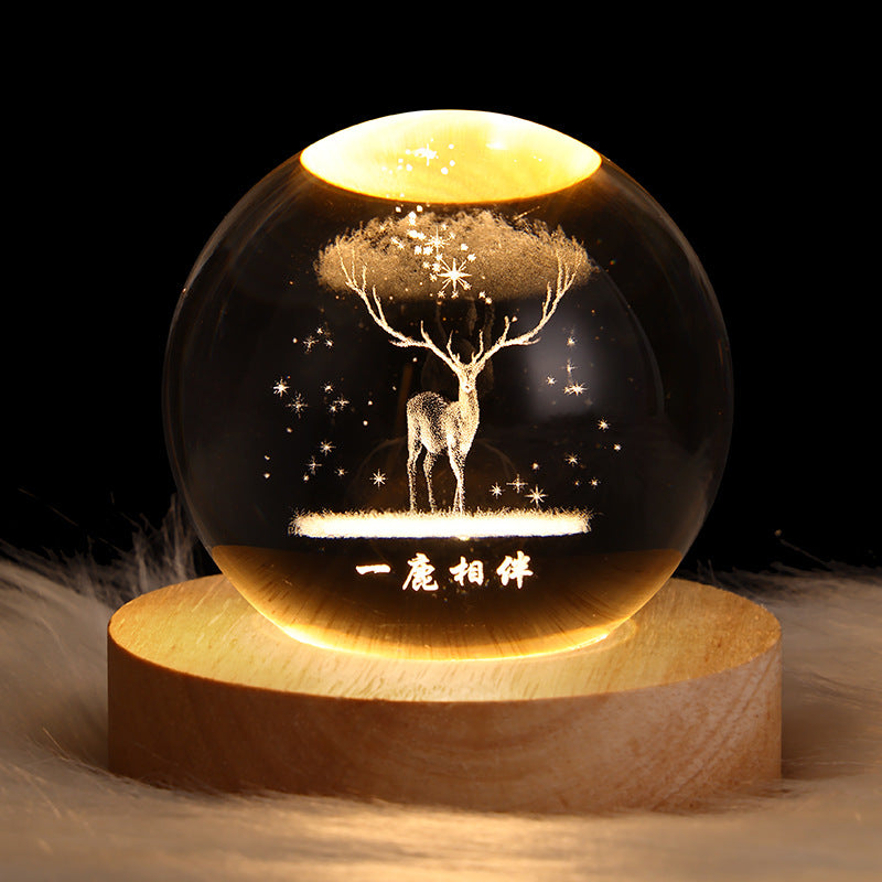 3D Planet Crystal Ball Night Light