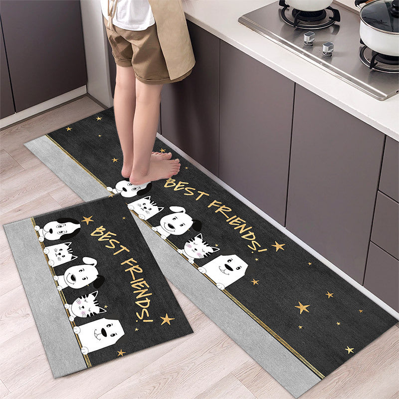 Cartoon Floor Mat Kitchen Strip Rug Simple - product image 9