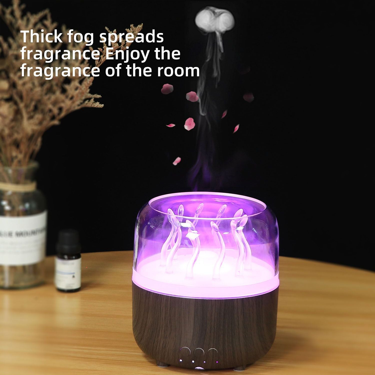 Wood-Grain Jellyfish Mist Ambience Light - product image 3