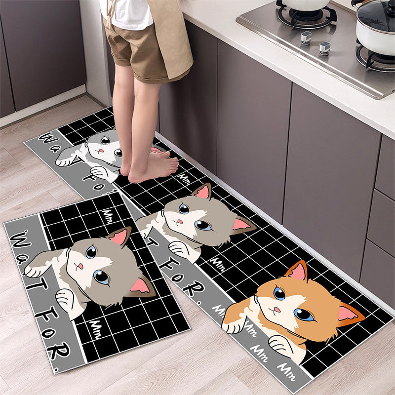 Cartoon Floor Mat Kitchen Strip Rug Simple - product image 16