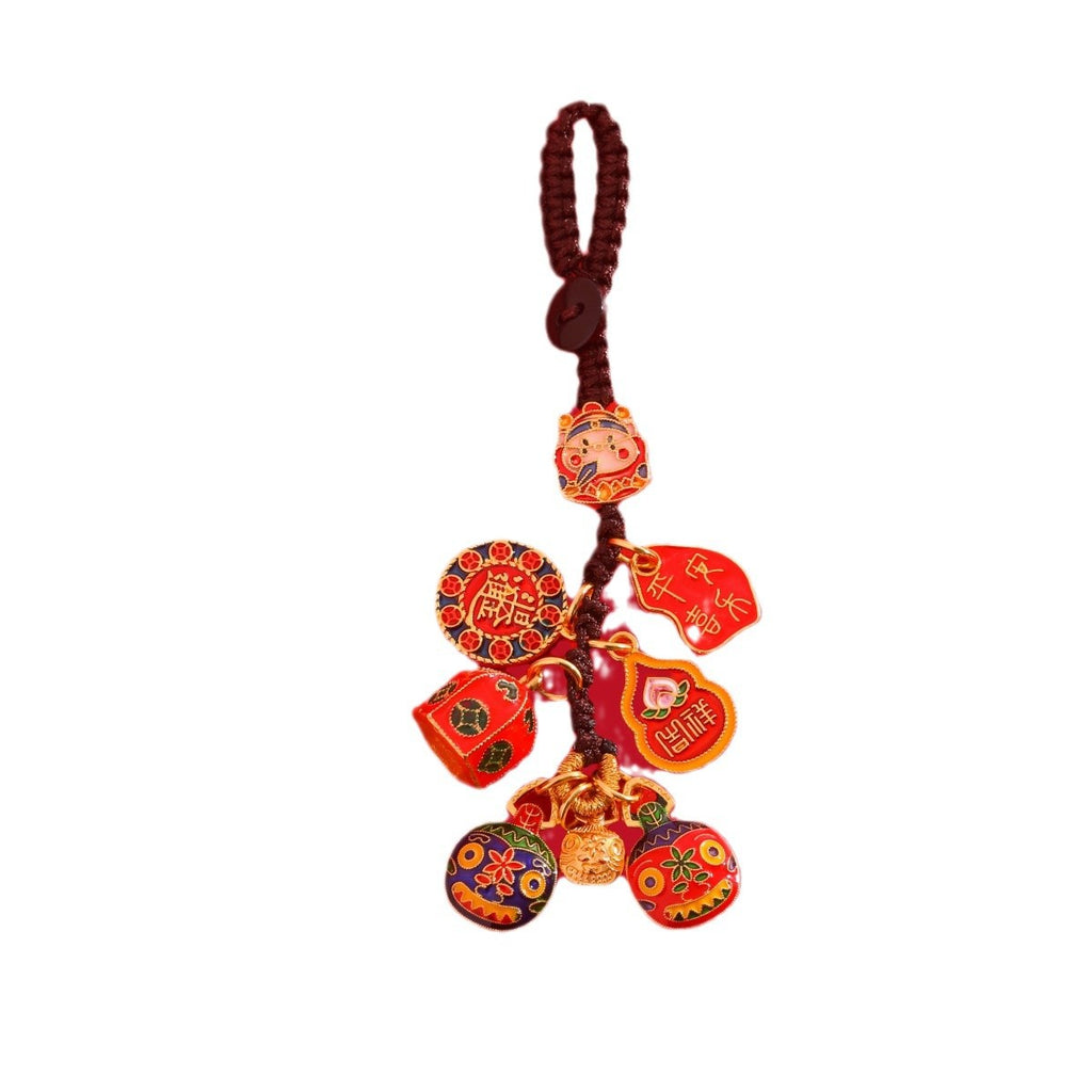 Vintage Sand Gold Pixiu Car Keychain - product image 4