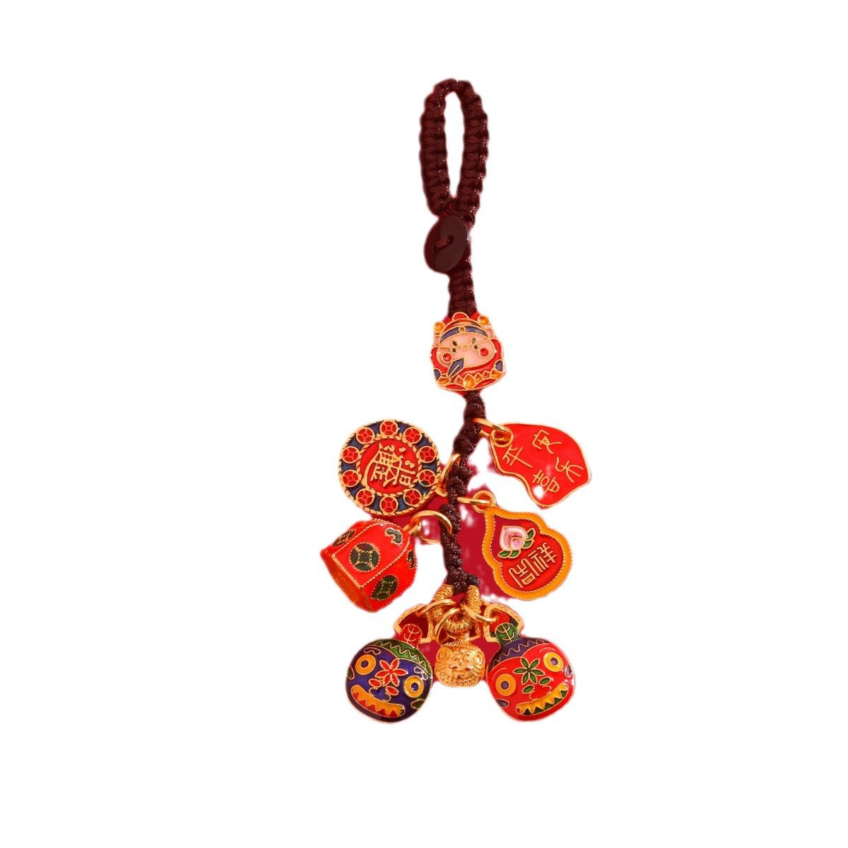 Vintage Sand Gold Pixiu Car Keychain - product image 4