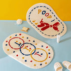 Cute Cartoon Cashmere Rug Bathroom Absorbent