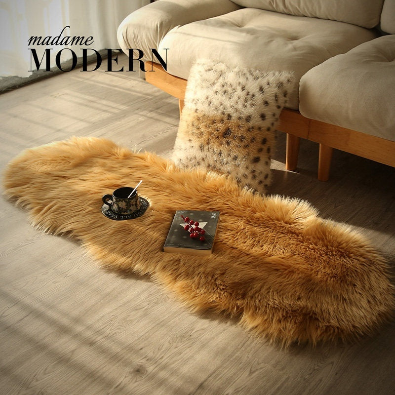 Bedroom Bedside Rug Living Room Long-pile Window Mat