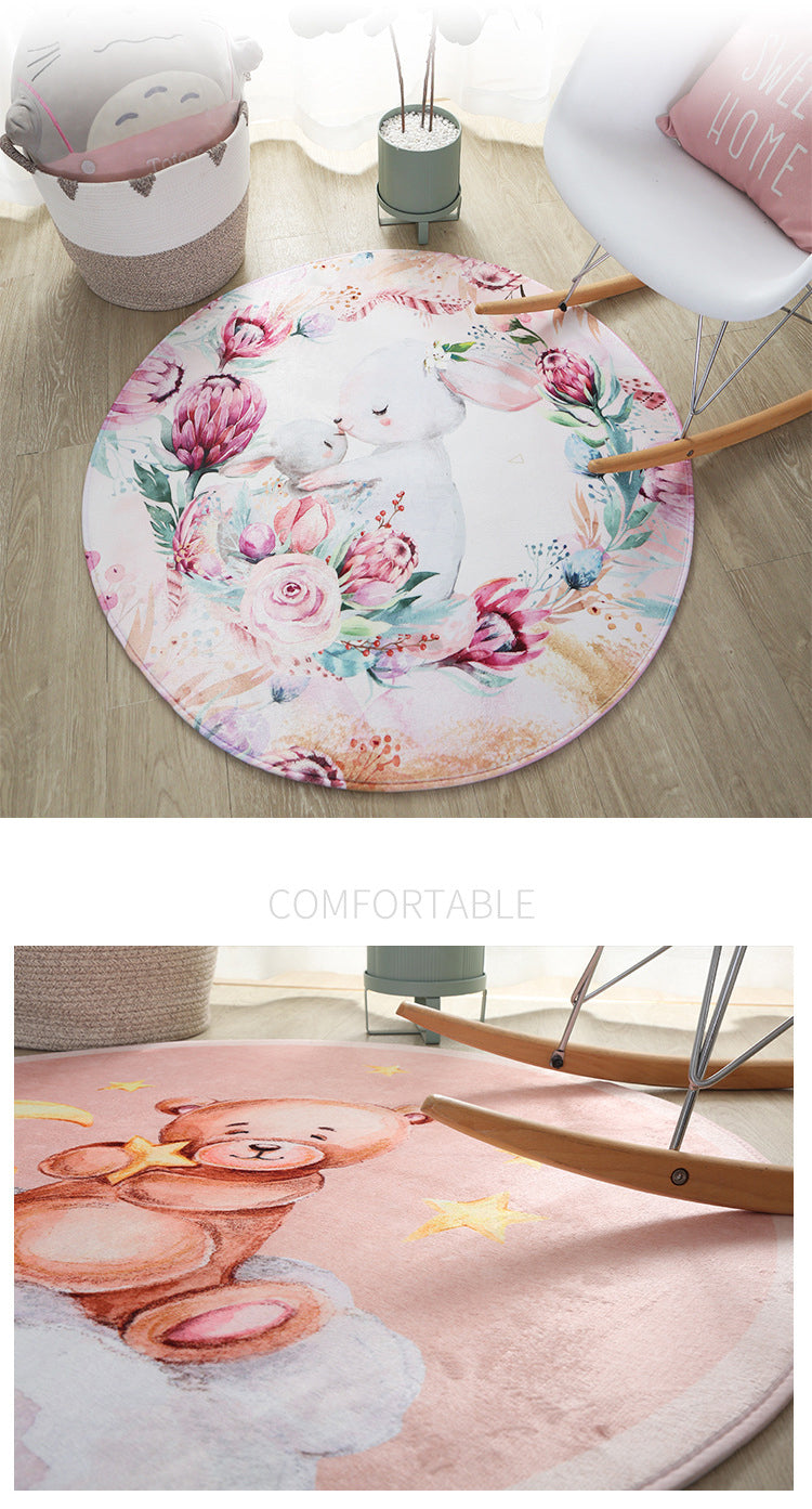 Printed Round Rug Living Room Cartoon - product image 3