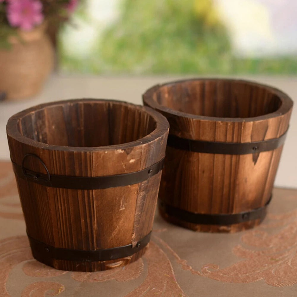 Vintage Whiskey Barrel Planter - product image 3