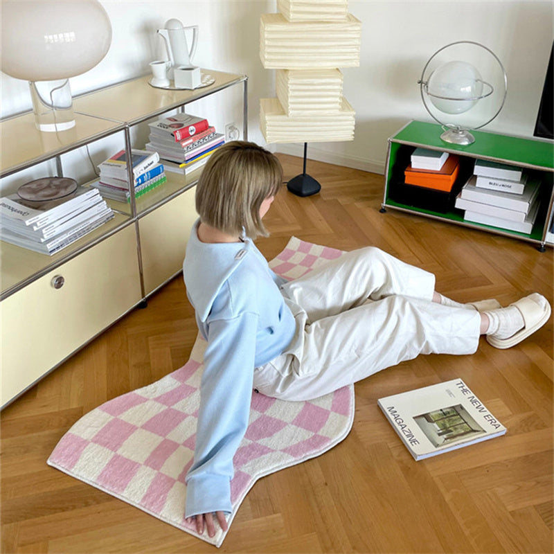 Modern And Stylish Irregular Checkerboard Rug - product image 6