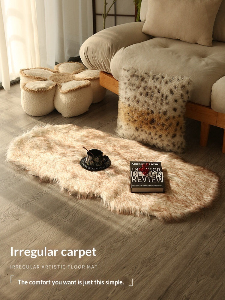 Bedroom Bedside Rug Living Room Long-pile Window Mat