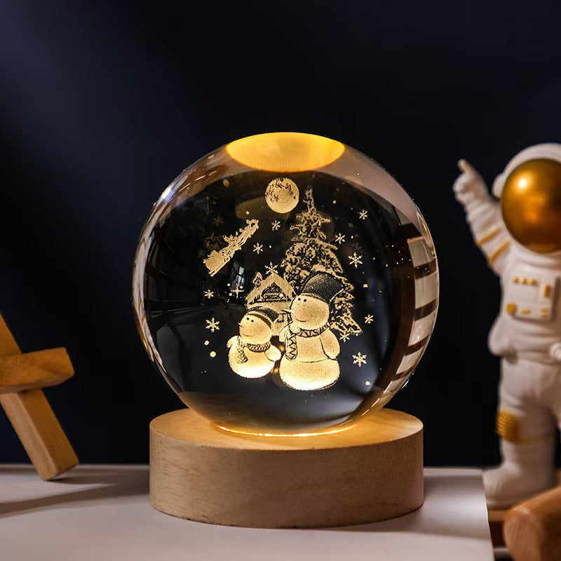 3D Planet Crystal Ball Night Light