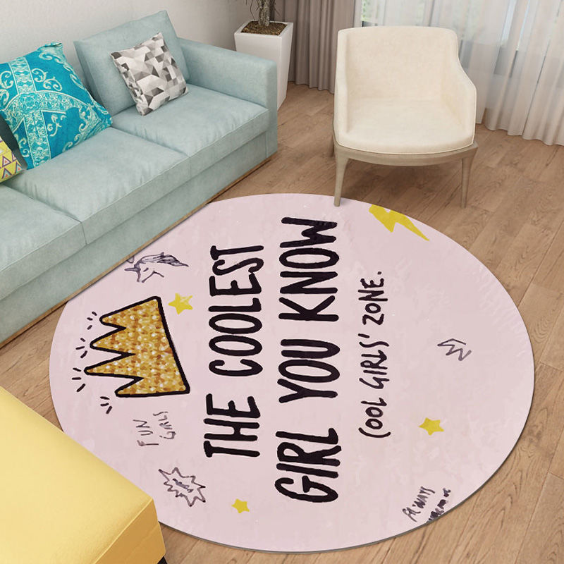 Round Rug Bedroom Children Living Room Cartoon
