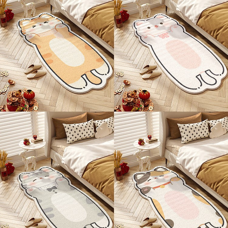 Bedroom Cartoon Cute Kitten Thickened Cashmere Rug - product image 3