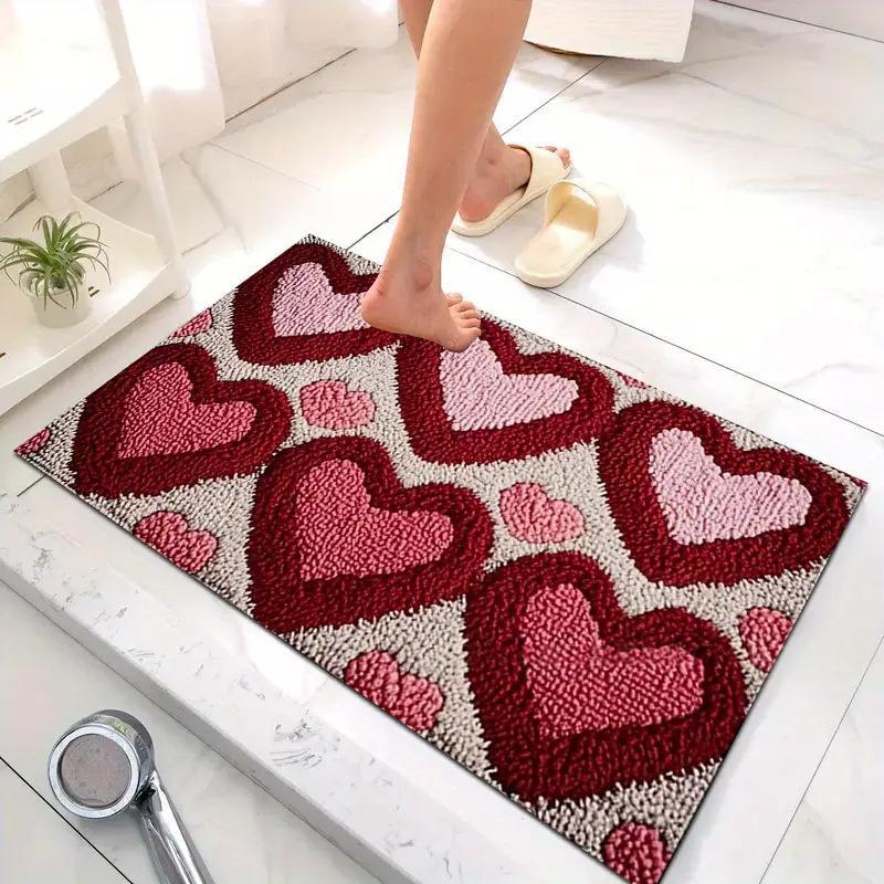 Caring Valentines Day Cashmere-Feel Bathroom Rug