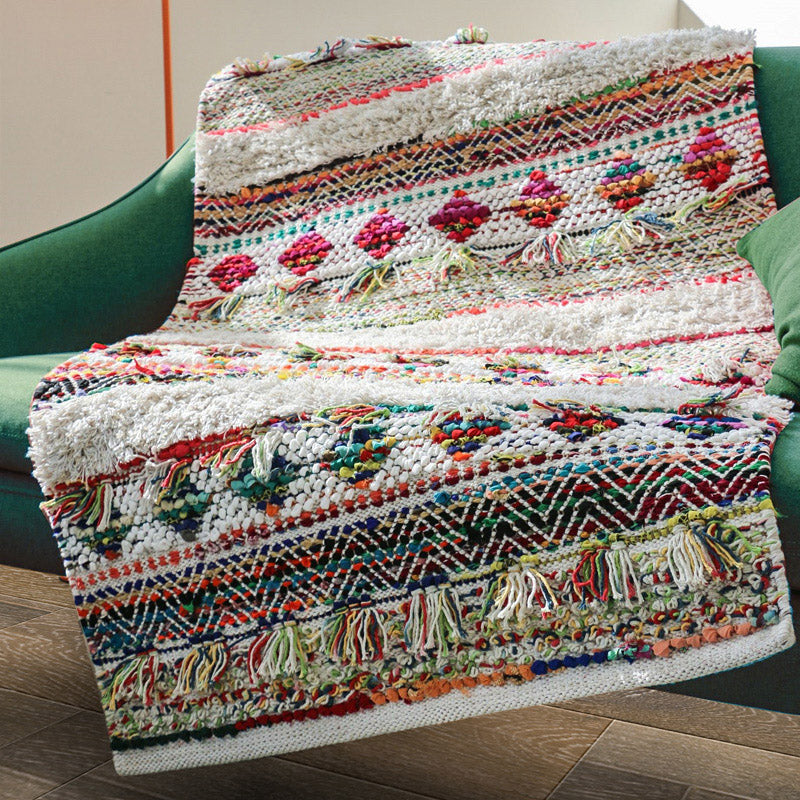 Handwoven Cotton Rug Living Room Bedroom Bedside Blanket - product image 3