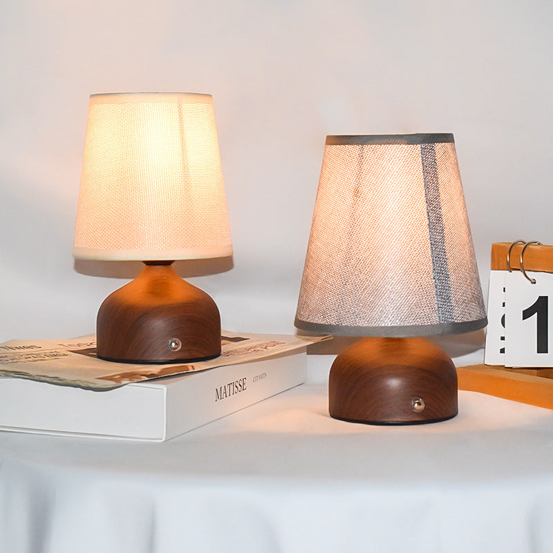Rechargeable Fabric Bedside Table Lamp
