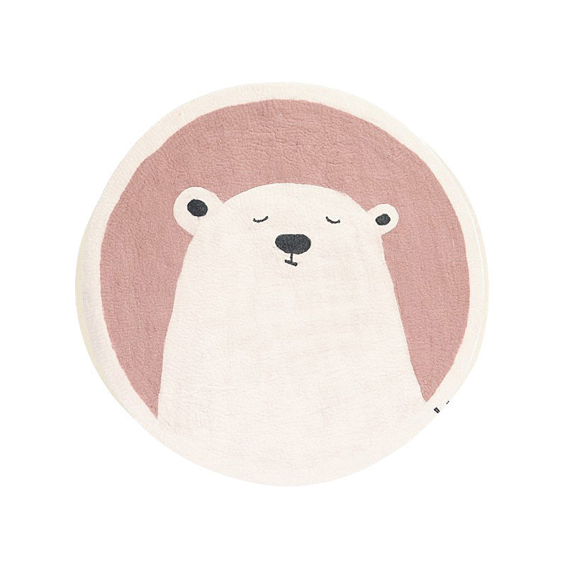 Cute Bear Round Cashmere Rug - product image 2