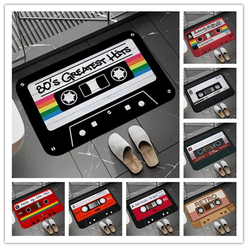 Cassette-Style Flannel Bath Mat Bathroom Rug - product image 2