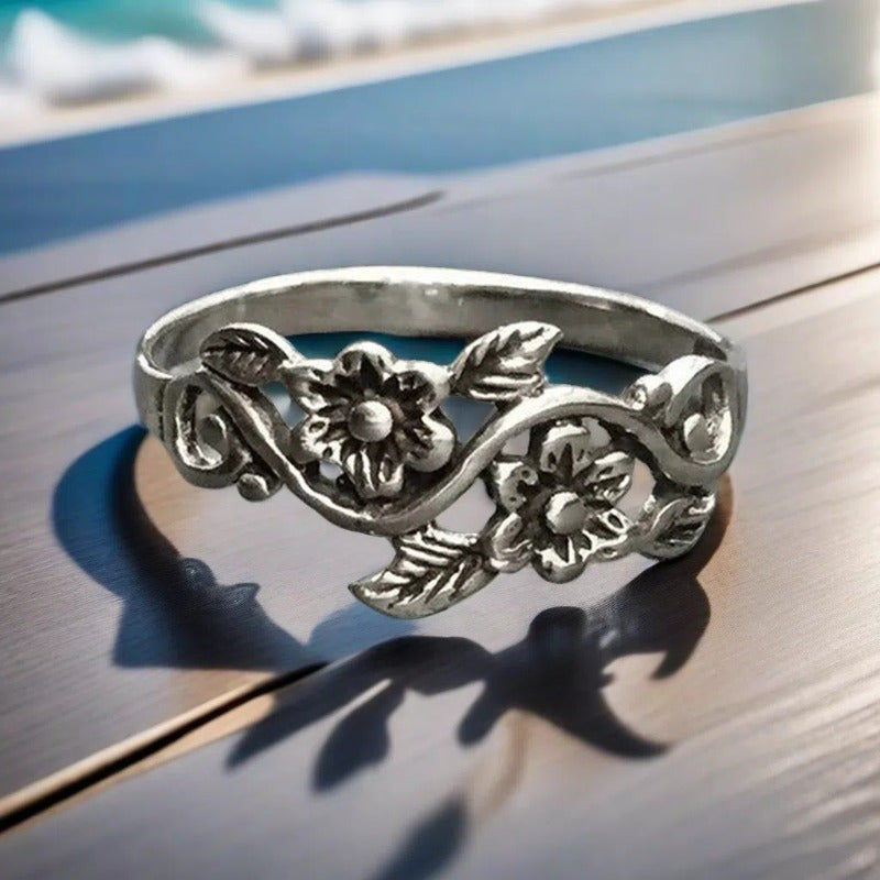 Vintage Flower Alloy Ring Women's - product image 4