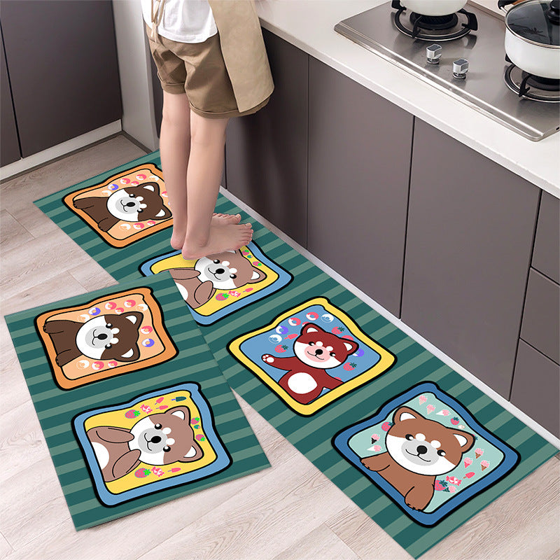 Cartoon Floor Mat Kitchen Strip Rug Simple - product image 32