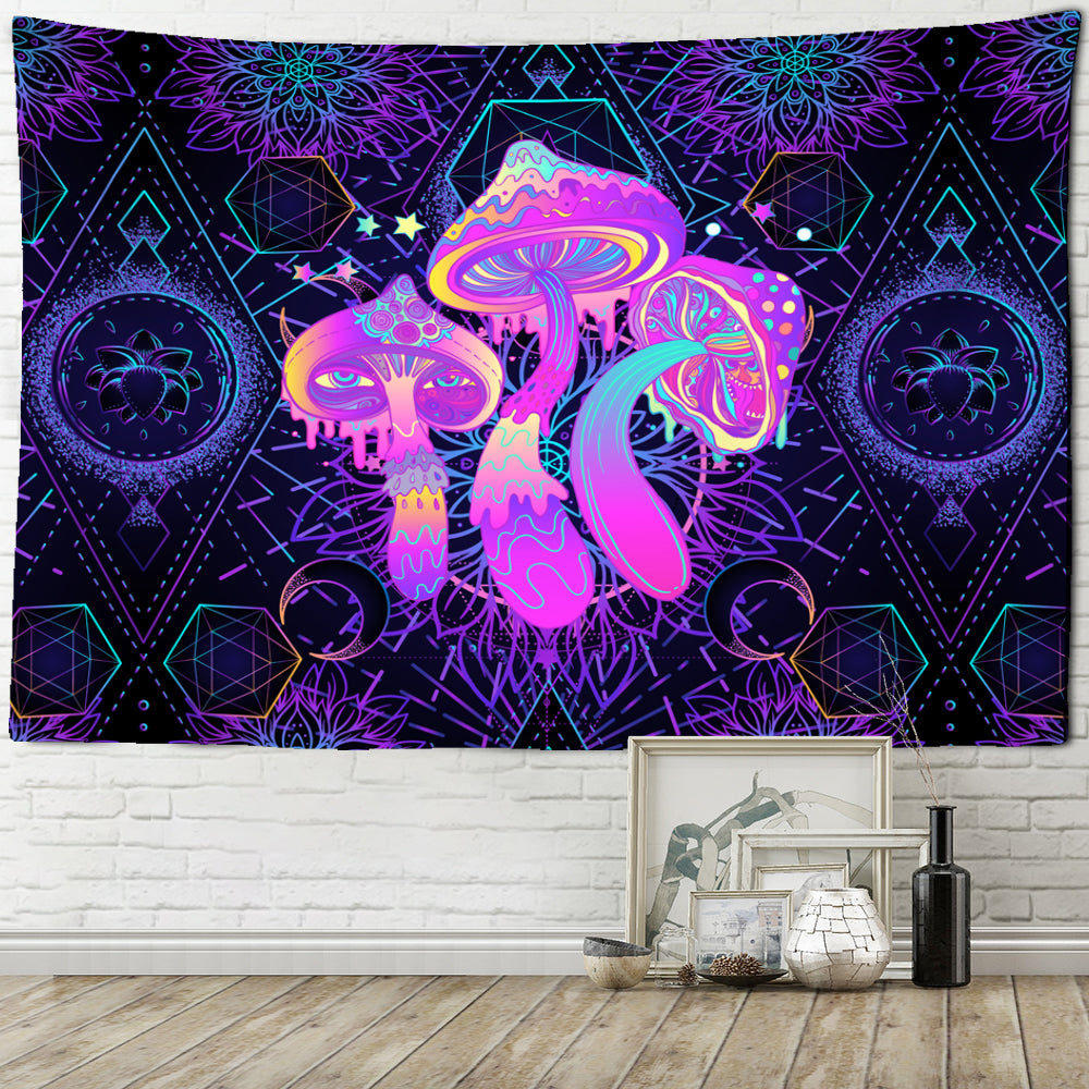 Dream Mushroom Psychedelic Rug Boho Home Decor - product image 8