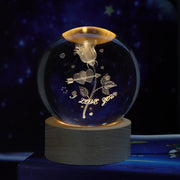 Rose 6cm Crystal Ball