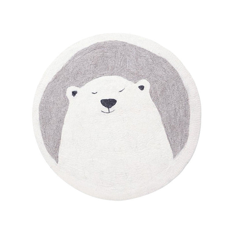 Cute Bear Round Cashmere Rug - product image 4
