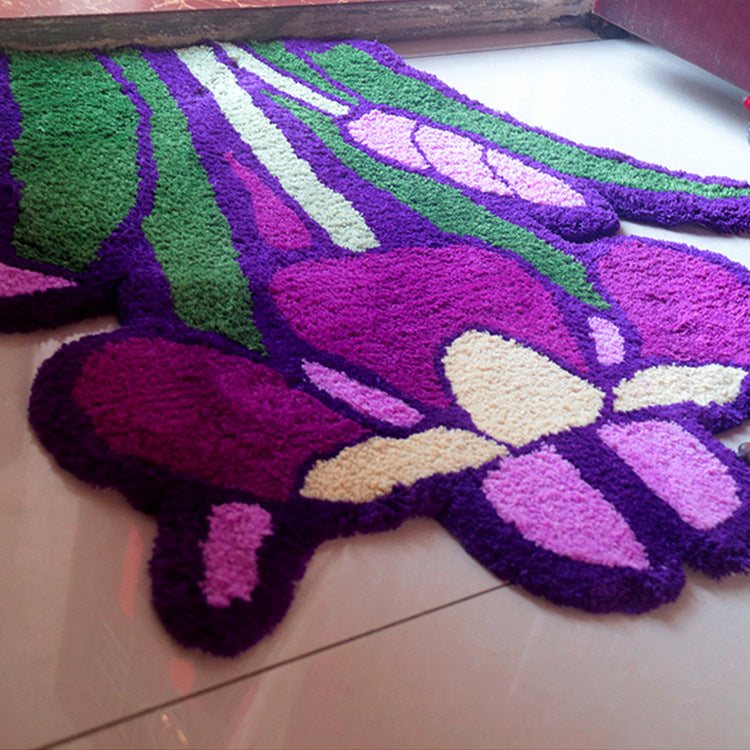 Purple Orchid Rug Bedroom Bedside Mat - product image 2