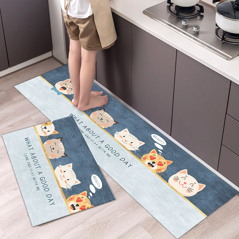 Cartoon Floor Mat Kitchen Strip Rug Simple - product image 3