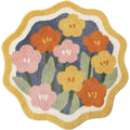 Soft Flower Round Bedside Rug Fluffy Plush Bedroom - product image 5