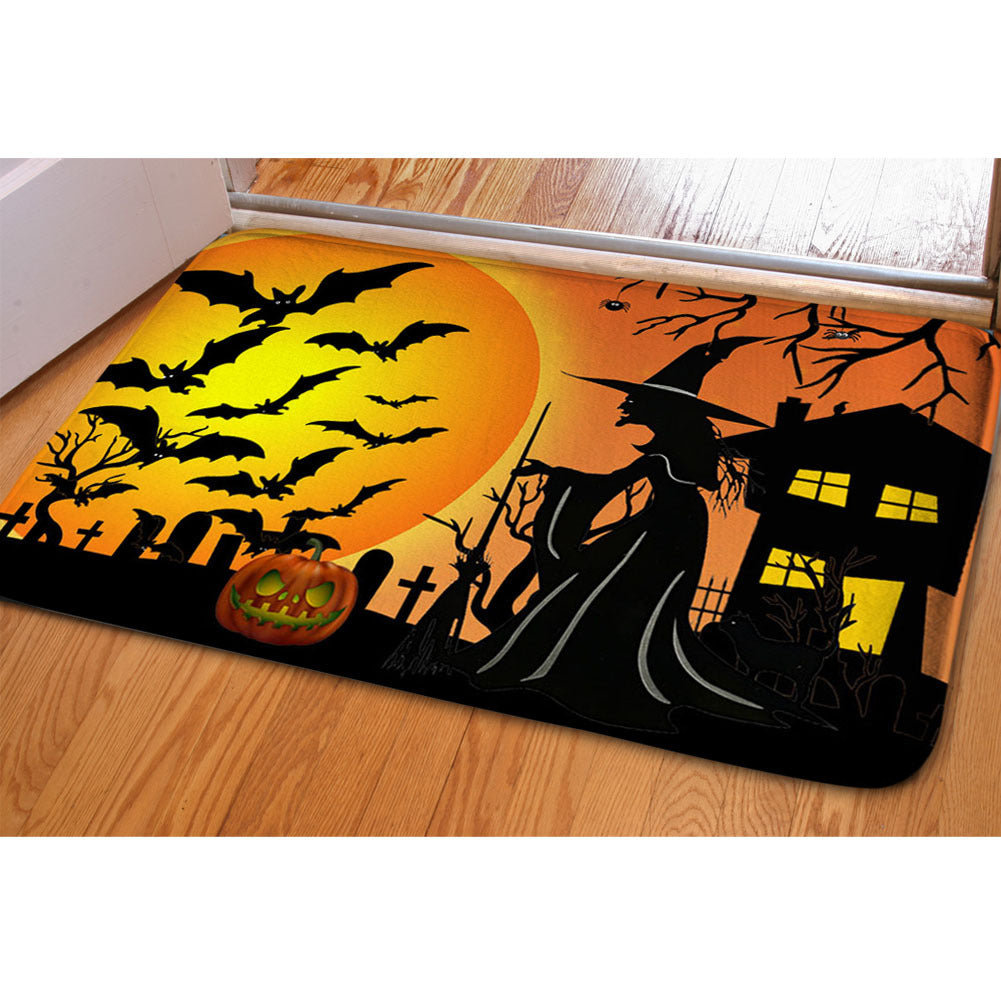 Halloween Ghost Bat Print Toilet Rug - product image 3