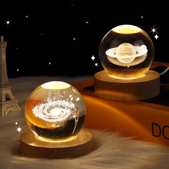 3D Planet Crystal Ball Night Light