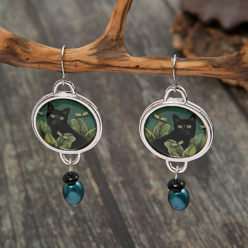 Vintage Cat Flower Earring Splice - product image 2