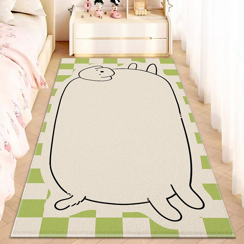 Cartoon Cute Animal Faux Cashmere Rug