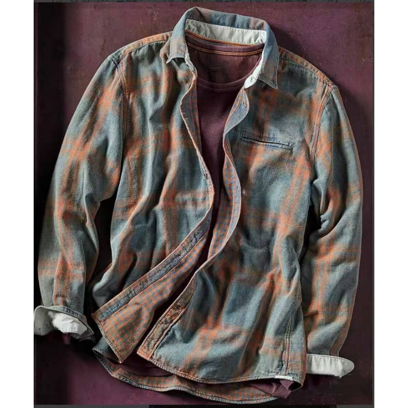 Woven Vintage Men's Plaid Shirt - product image 7