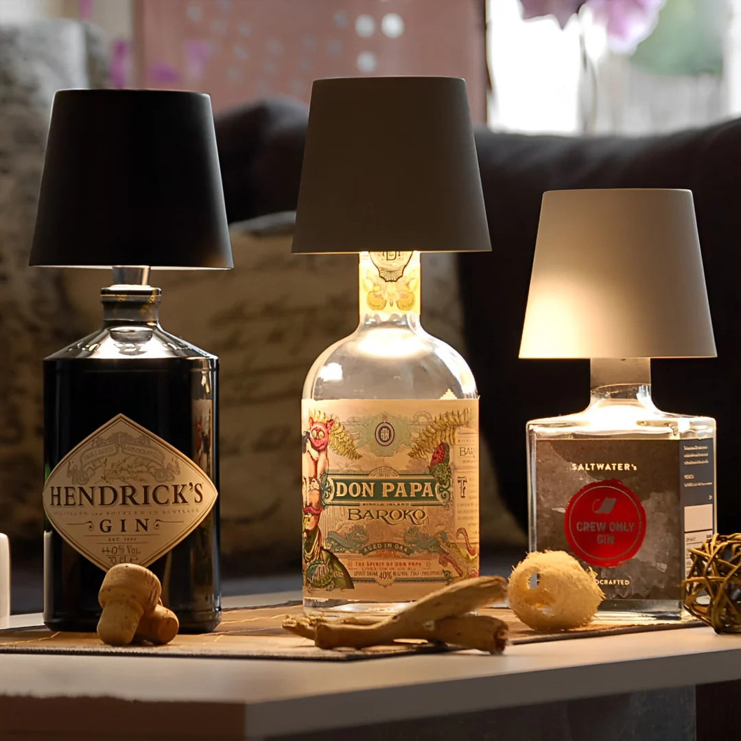 Rechargeable Three-Color Bottle Lamp