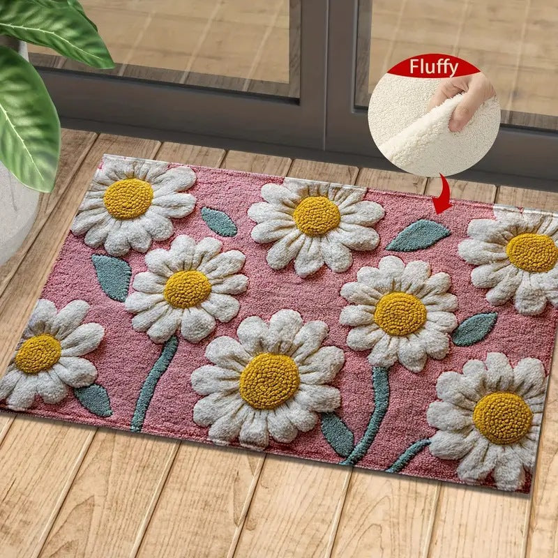 Living Room Entryway Faux Cashmere Rug
