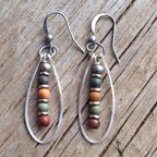 Turquoise Beaded Bohemian Vintage Earrings