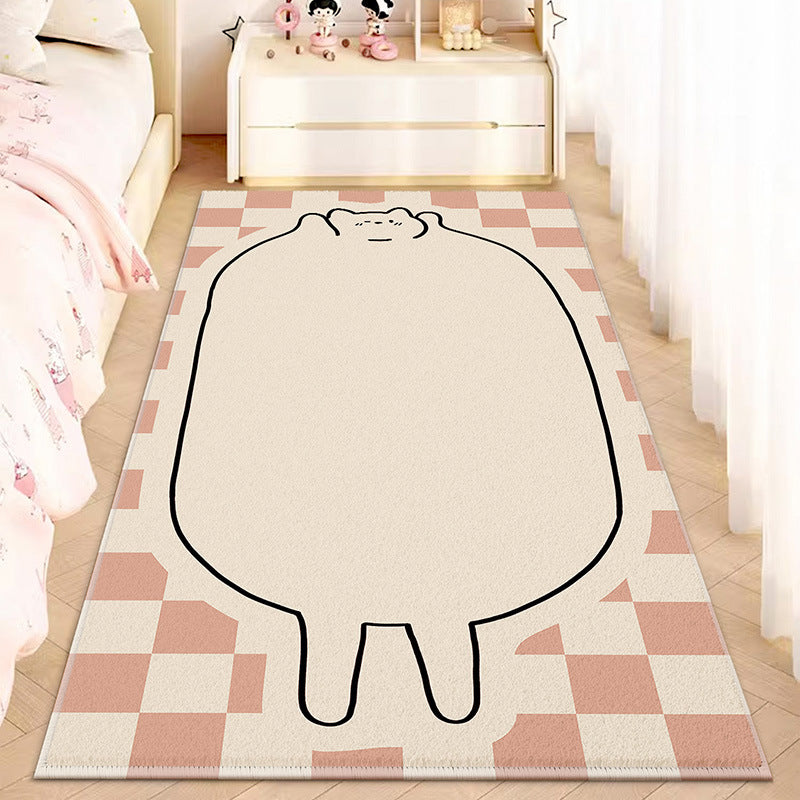Cartoon Cute Animal Faux Cashmere Rug