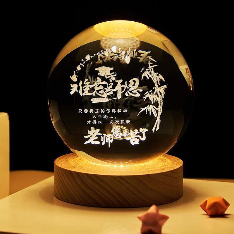 3D Planet Crystal Ball Night Light