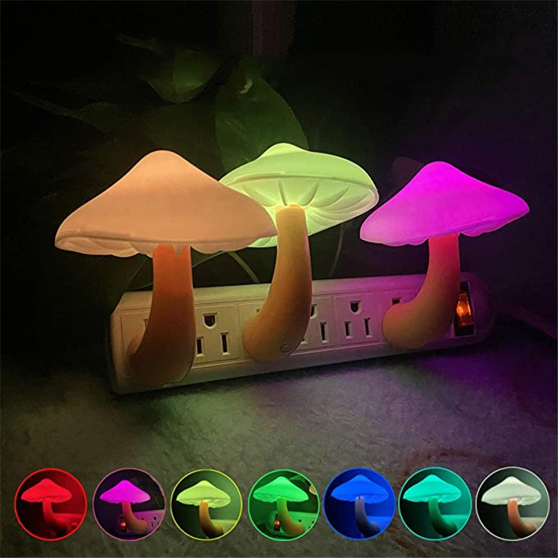 Mushroom Plug-In LED Sensor Night Light