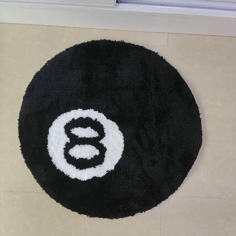Halloween 8-Ball Round Accent Rug