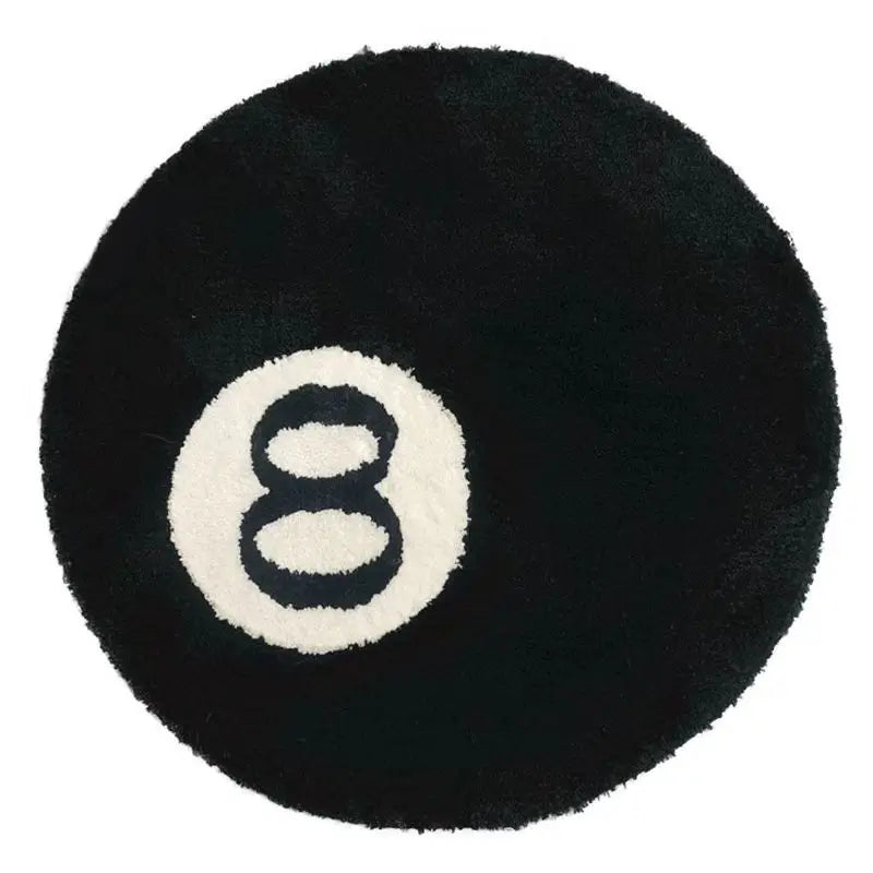 Halloween 8-Ball Round Accent Rug